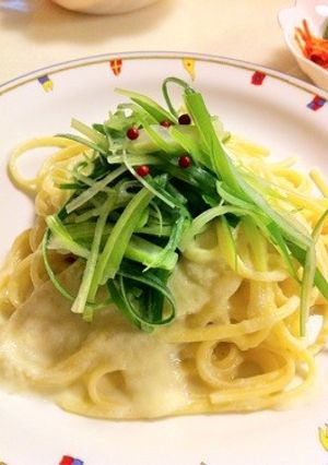 風邪予防、長ネギ丸ごとパスタ-レシピのメイン写真