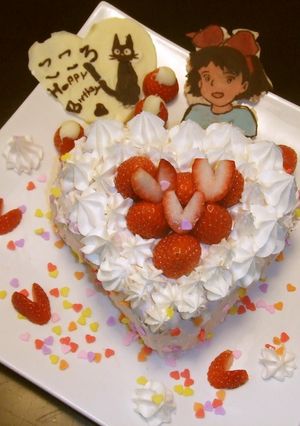 魔女の宅急便ジジキキ誕生日ケーキ-レシピのメイン写真