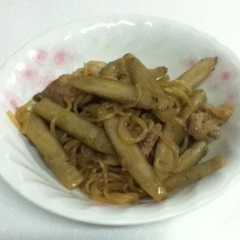 A picture of すぐ出来る♬「豚肉とゴボウ炒め！」.