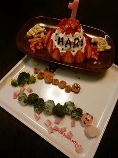 1歳手づかみ誕生日プレート-レシピのメイン写真