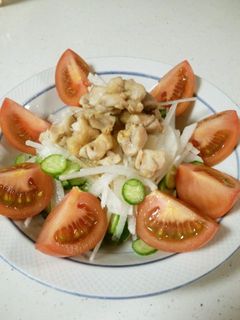 ★トリの酒蒸しサラダ★-レシピのメイン写真