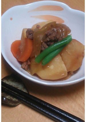 【お弁当にもOK】そぼろ肉じゃが-レシピのメイン写真