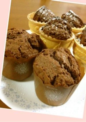 ホットケーキミックスでチョコカップケーキ-レシピのメイン写真