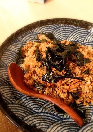 鮭ほぐしde玄米炒飯-レシピのメイン写真