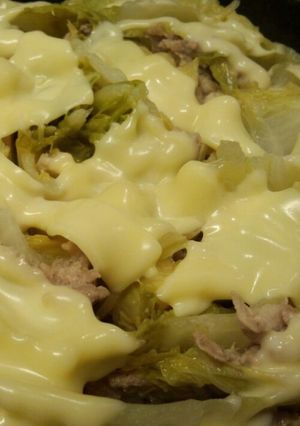 白菜と豚バラの重ね煮～チーズのせ～-レシピのメイン写真