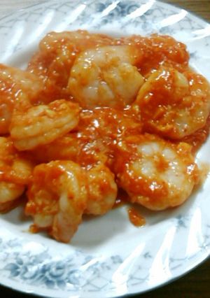 プリプリのエビチリ　冷凍エビ安く美味しく-レシピのメイン写真