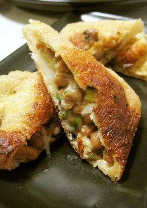 油揚げの納豆大葉チーズ包み焼き-レシピのメイン写真