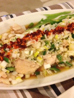 蒸し鶏ちょい辛ネギポン酢-レシピのメイン写真