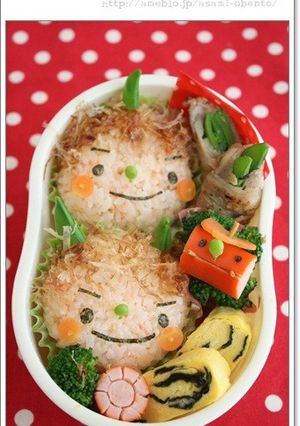 節分＊赤鬼ｸﾝおにぎり弁当(キャラ弁)-レシピのメイン写真