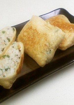 ～カリッと香ばしい～油揚げご飯詰め焼き-レシピのメイン写真
