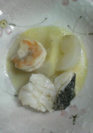 大根と鱈とえびのガーリック塩麹煮-レシピのメイン写真