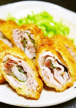 豚肉と梅肉と大葉。和風★ミルフィーユカツ-レシピのメイン写真