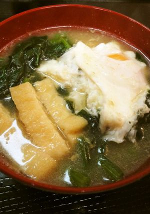 ＊朝食に＊ほうれん草と卵の味噌汁＊-レシピのメイン写真