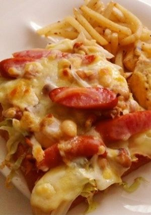 ボリュームたっぷり大豆ピザパン-レシピのメイン写真