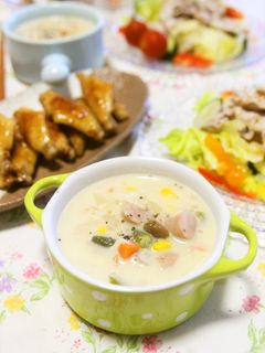 ✿ゆりのと鶏肉のミルクスープ✿-レシピのメイン写真