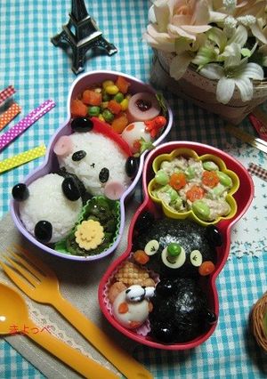 黒豆で簡単☆パンダさんおにぎり-レシピのメイン写真
