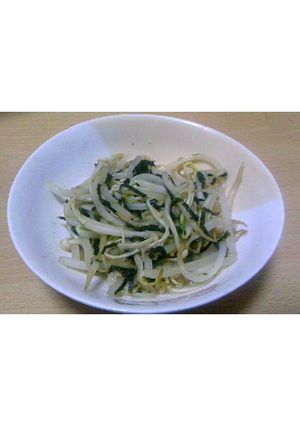 海苔が◎！もやしとエノキのバター醤油-レシピのメイン写真