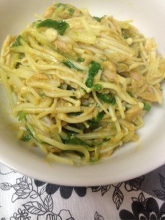 カレー風味のえのきとツナ炒め♪-レシピのメイン写真