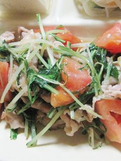 ☆豚肉と水菜とトマトの炒め物☆-レシピのメイン写真