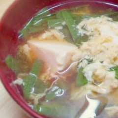 รูปของ ＊ニラ玉豆腐の醤油汁＊