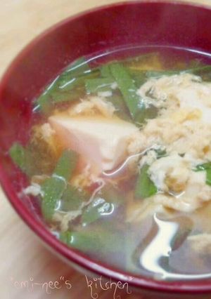 ＊ニラ玉豆腐の醤油汁＊-レシピのメイン写真