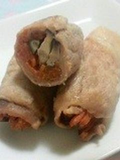 ニンジンと椎茸の豚肉巻き-レシピのメイン写真