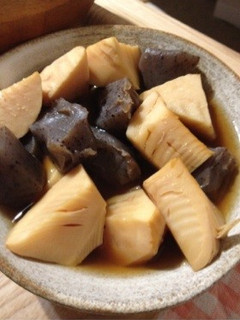 竹の子とこんにゃくのちぎり煮-レシピのメイン写真