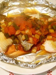 ブリのホイル焼き・トマト&赤ワインソース-レシピのメイン写真