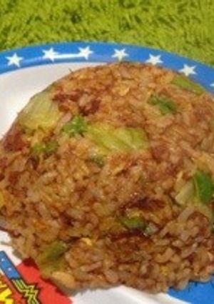 コンビーフとレタスのトマト炒飯-レシピのメイン写真