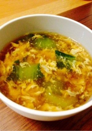 チンゲン菜と卵のトロトロスープ-レシピのメイン写真