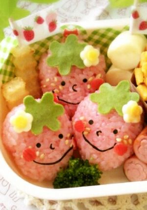 簡単！可愛い☆キャラ弁☆いちごのお弁当☆-レシピのメイン写真