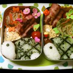 A picture of キャラ弁　カメ.