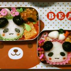 A picture of キャラ弁　パンダ.
