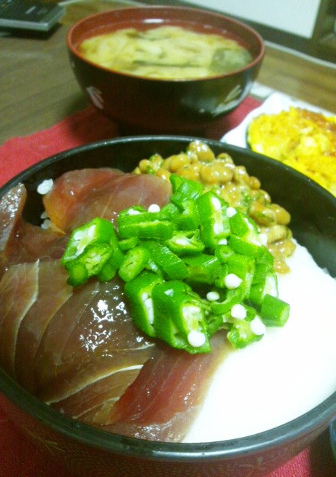 漬けととろろと納豆おくらのねばねば丼-レシピのメイン写真
