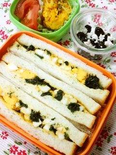 たっぷり海苔と照り焼き風卵のサンド-レシピのメイン写真