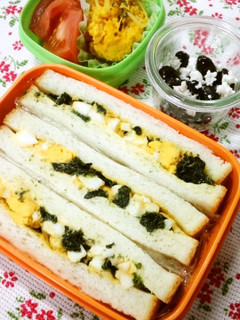 たっぷり海苔と照り焼き風卵のサンド-レシピのメイン写真