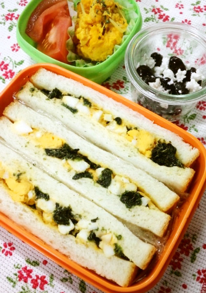 たっぷり海苔と照り焼き風卵のサンド-レシピのメイン写真