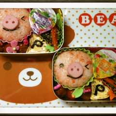 A picture of キャラ弁　ブタさん.