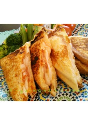 ケチャマヨで★ねぎとハムのホットサンド★-レシピのメイン写真