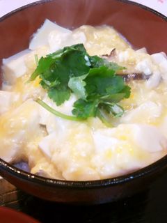 簡単!白だしで豆腐の卵とじあんかけご飯-レシピのメイン写真