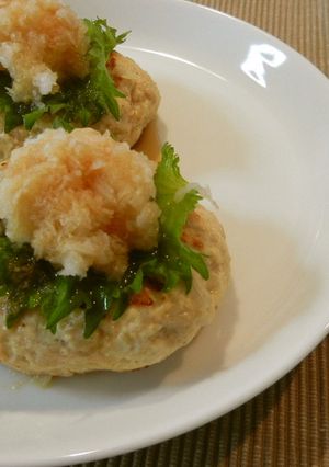 ヘルシー高野豆腐と鶏むね肉のハンバーグ-レシピのメイン写真