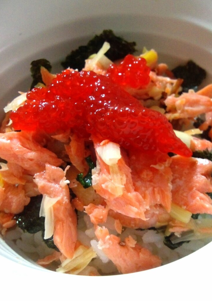 簡単*鮭とネギの丼-レシピのメイン写真