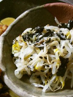 オモニ♪もやしの塩麹ナムル韓国のり和え-レシピのメイン写真