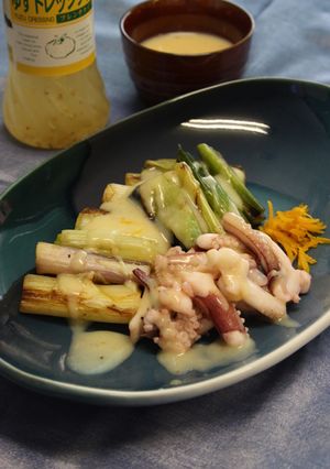 焼き葱といかの柚子味噌ソース-レシピのメイン写真