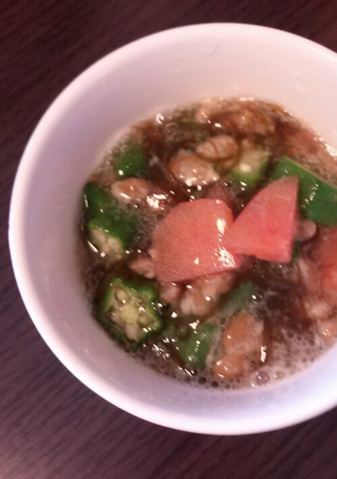 オクラとトマトの納豆もずく-レシピのメイン写真