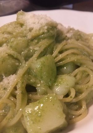 春菊のペーストとジャガイモのパスタ-レシピのメイン写真
