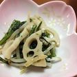 簡単☆春菊とレンコンの中華風炒め☆