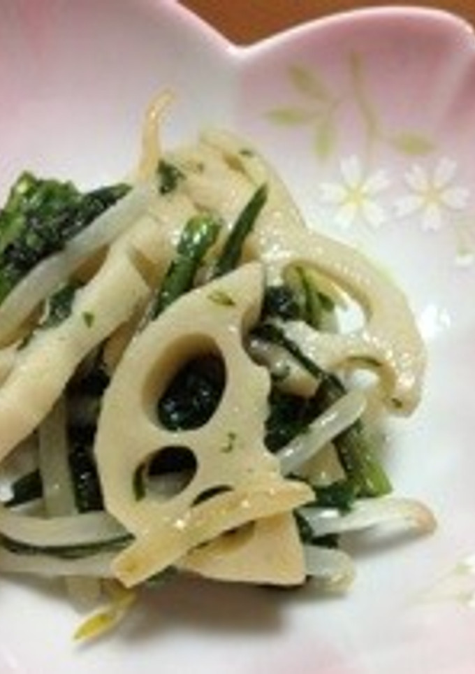 簡単☆春菊とレンコンの中華風炒め☆-レシピのメイン写真