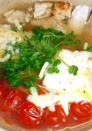 焼き餅トマト鍋-レシピのメイン写真