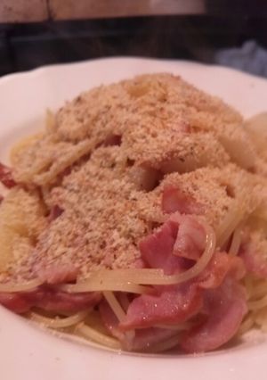 ジャガイモとベーコンのパスタ パン粉がけ-レシピのメイン写真